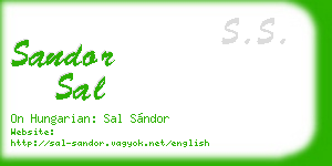 sandor sal business card